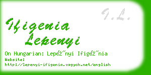 ifigenia lepenyi business card